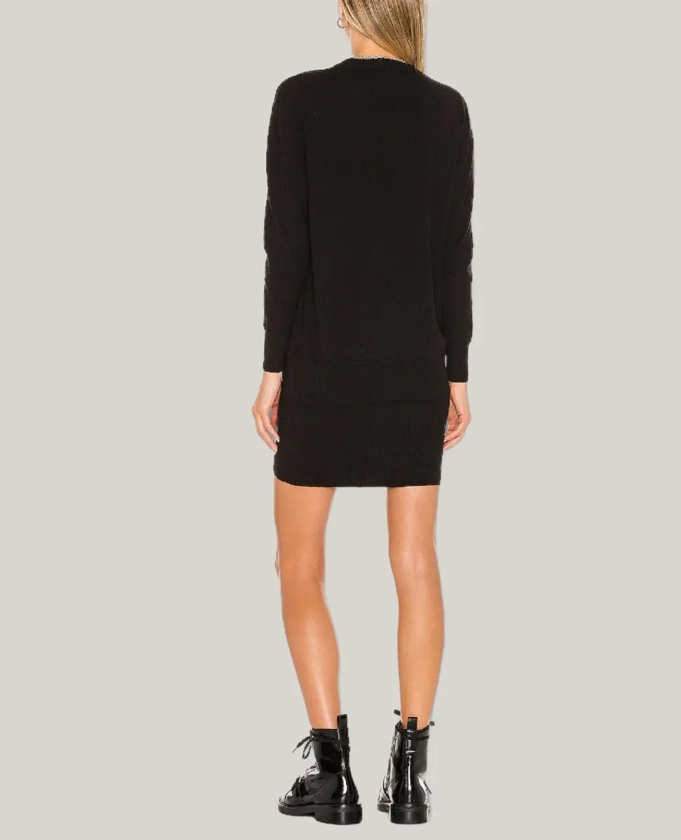 Sweater Tunic Dress Black