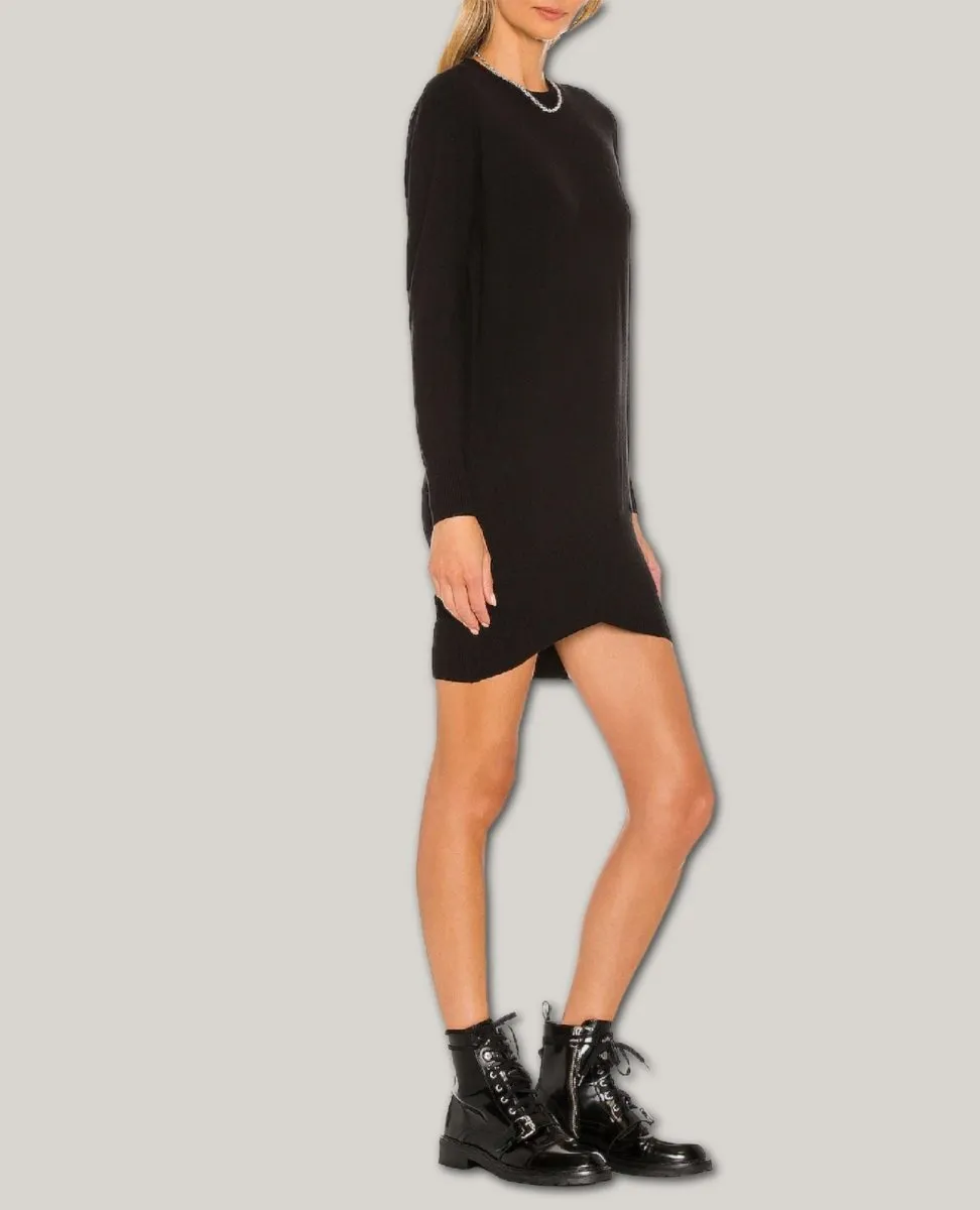 Sweater Tunic Dress Black