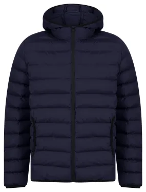 Tamary Quilted Puffer Jacket with Hood in Sky Captain Navy - Tokyo Laundry