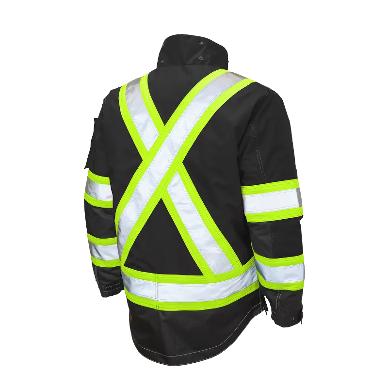 Tough Duck Ripstop 4-In-1 Safety Jacket with Quick Release Hoodie - S187