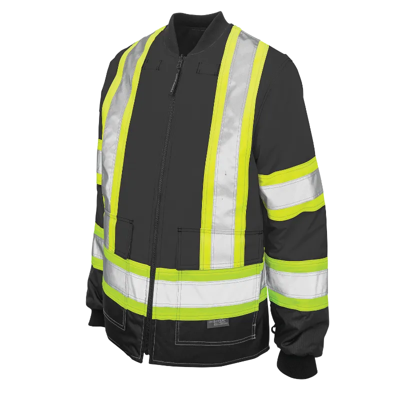 Tough Duck Ripstop 4-In-1 Safety Jacket with Quick Release Hoodie - S187