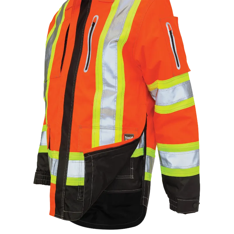 Tough Duck Ripstop 4-In-1 Safety Jacket with Quick Release Hoodie - S187