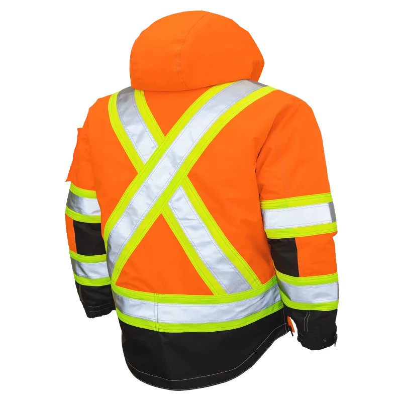 Tough Duck Ripstop 4-In-1 Safety Jacket with Quick Release Hoodie - S187