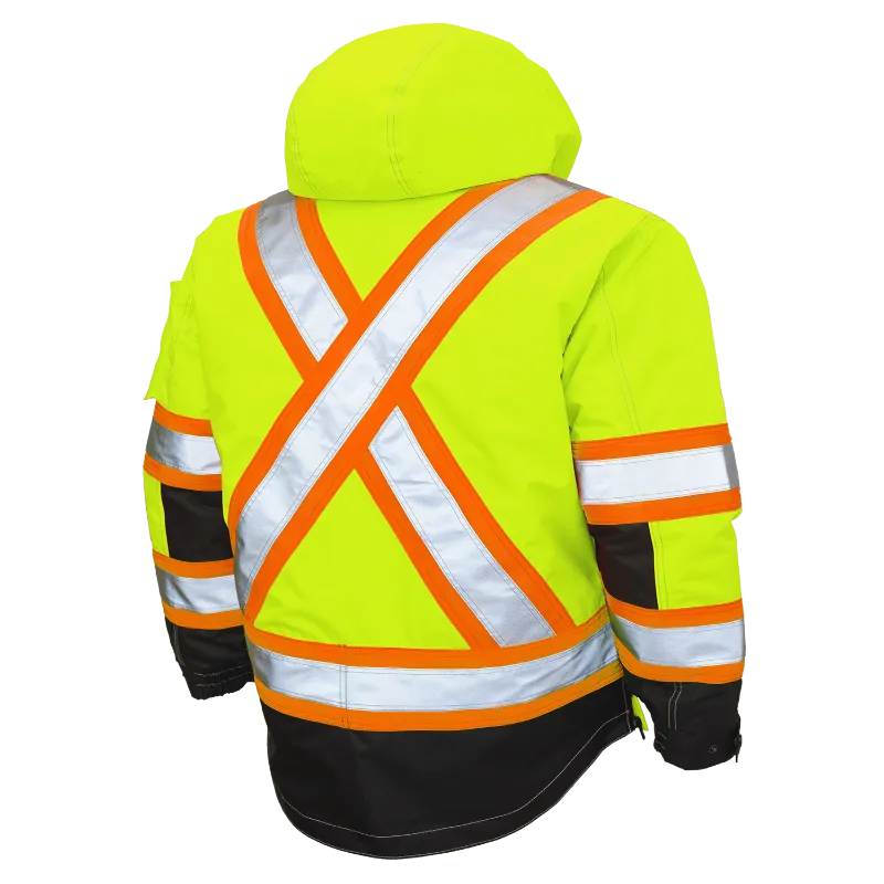 Tough Duck Ripstop 4-In-1 Safety Jacket with Quick Release Hoodie - S187