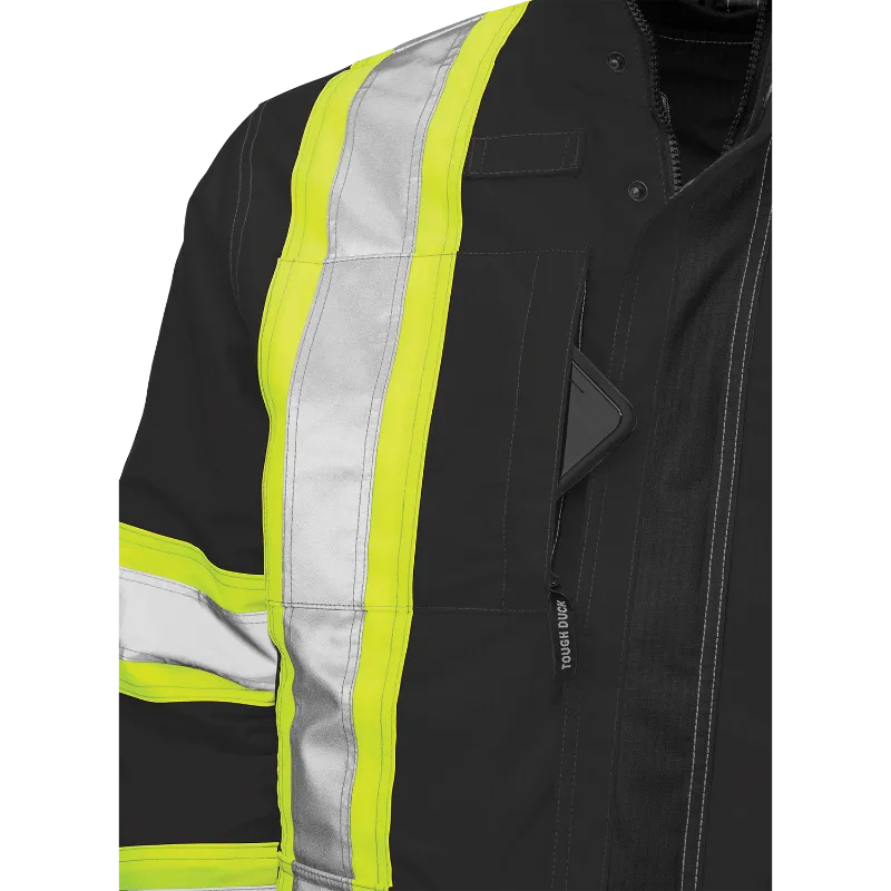 Tough Duck Ripstop 4-In-1 Safety Jacket with Quick Release Hoodie - S187