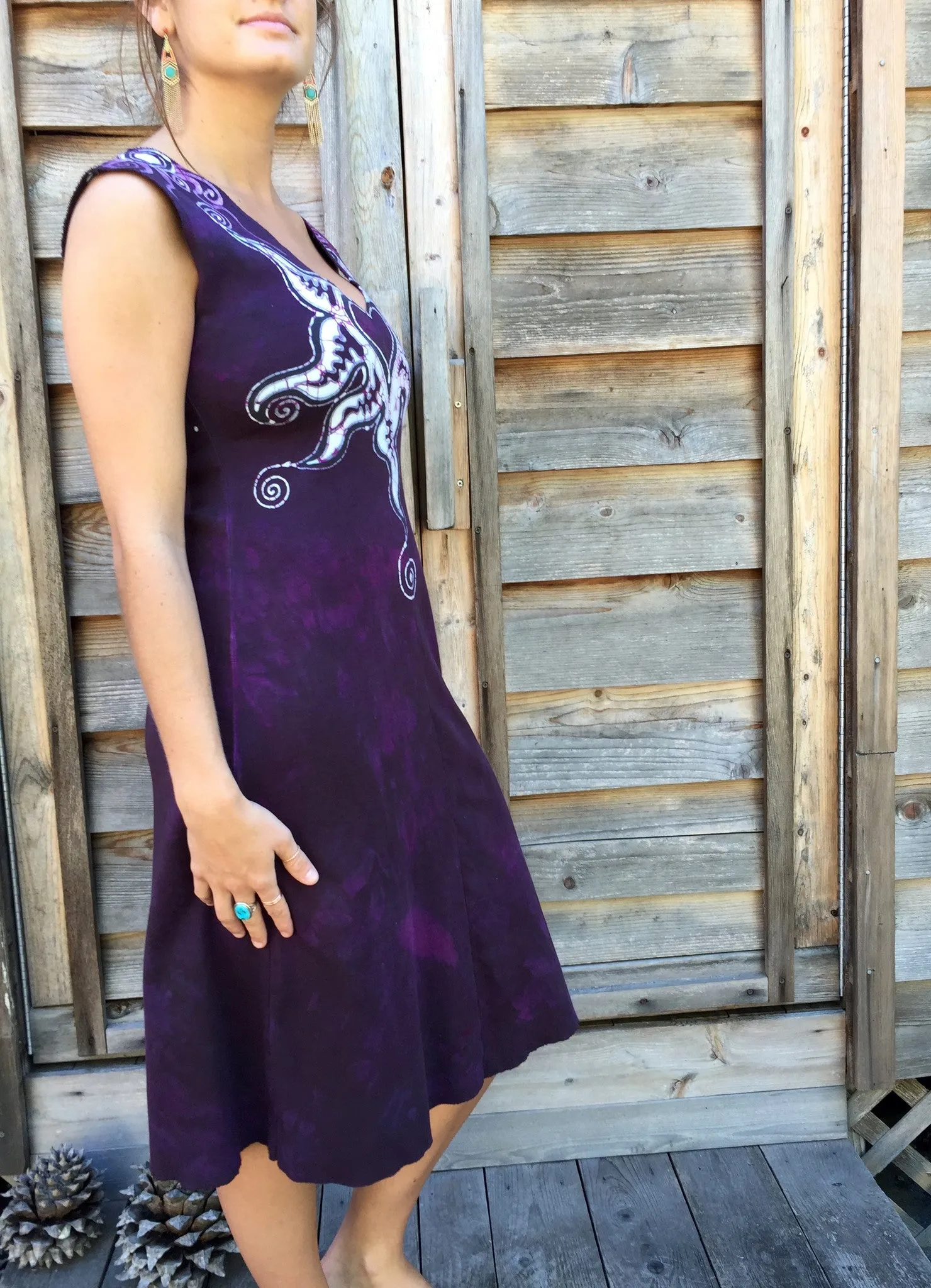 Untethered Love Medallion Organic Cotton Batik Dress