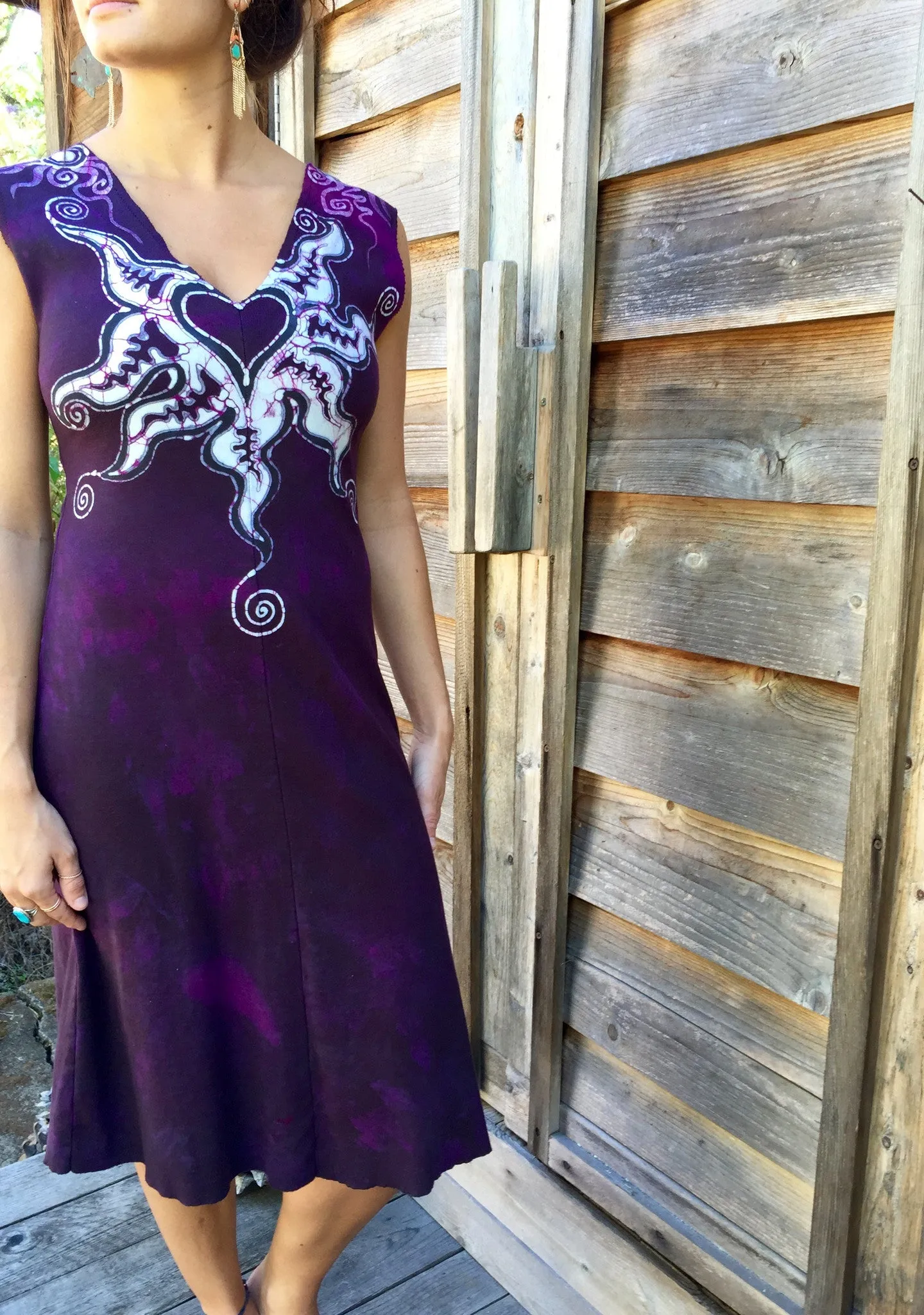 Untethered Love Medallion Organic Cotton Batik Dress