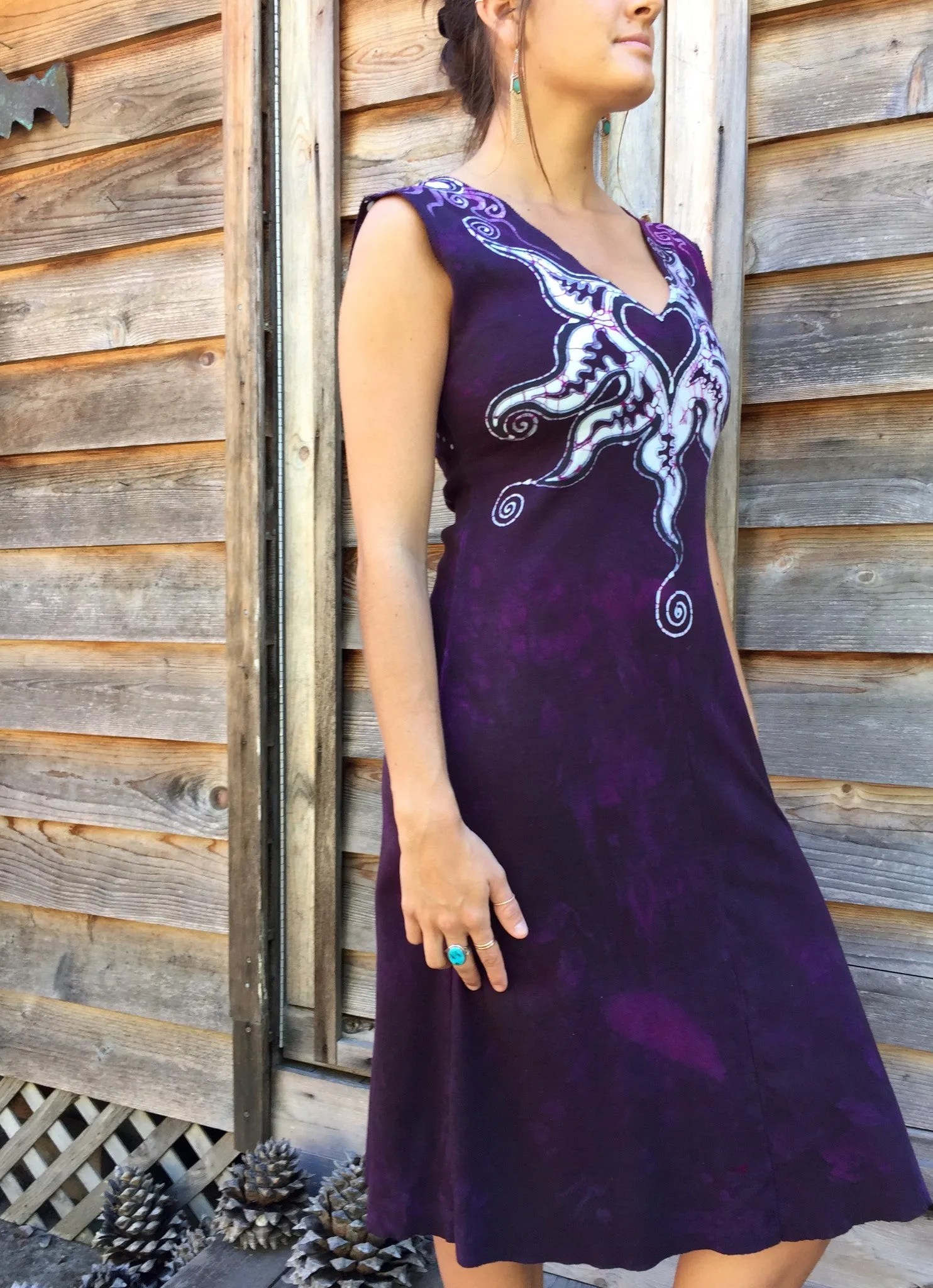 Untethered Love Medallion Organic Cotton Batik Dress