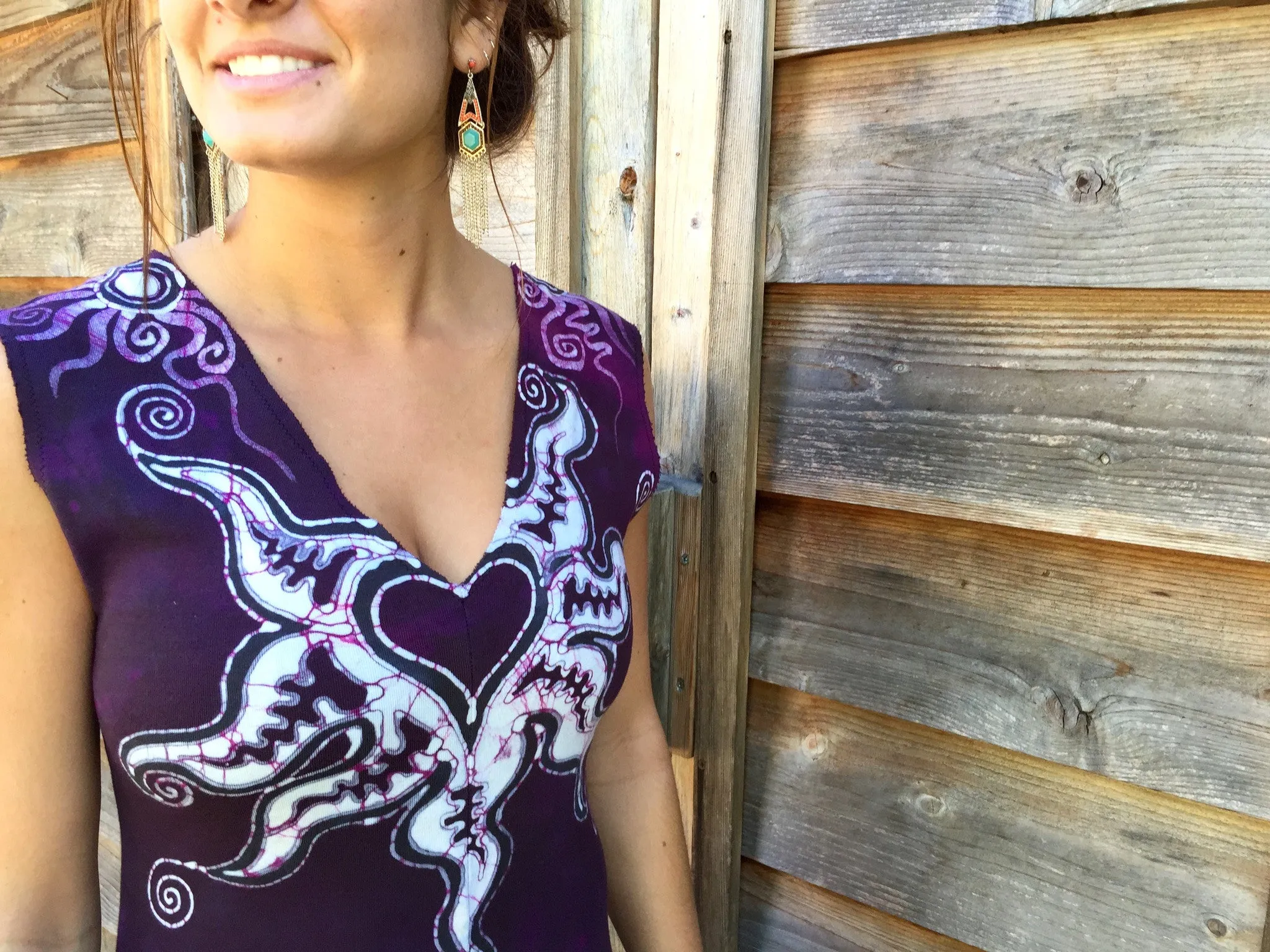 Untethered Love Medallion Organic Cotton Batik Dress