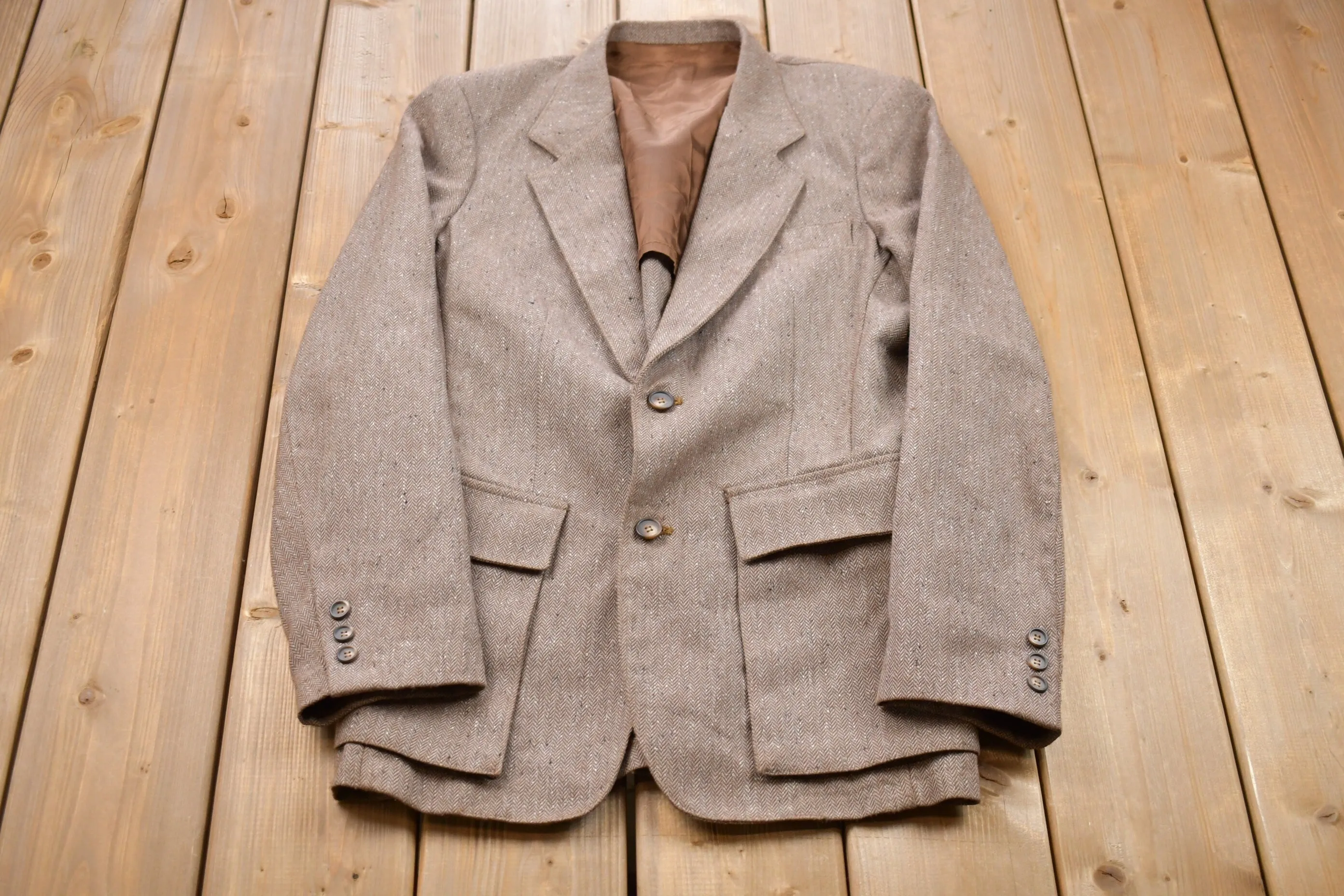 Vintage 1990s Brown Blazer Jacket