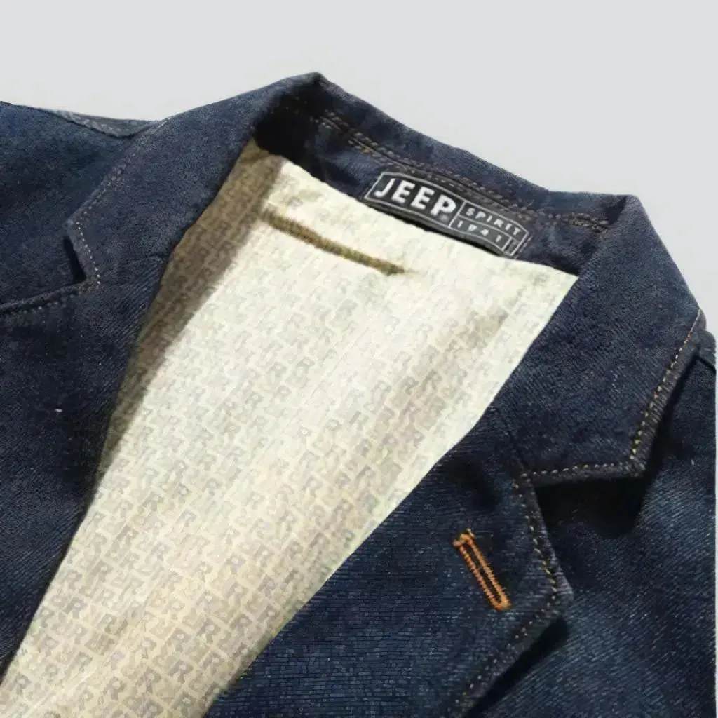 Vintage slim men's jeans blazer