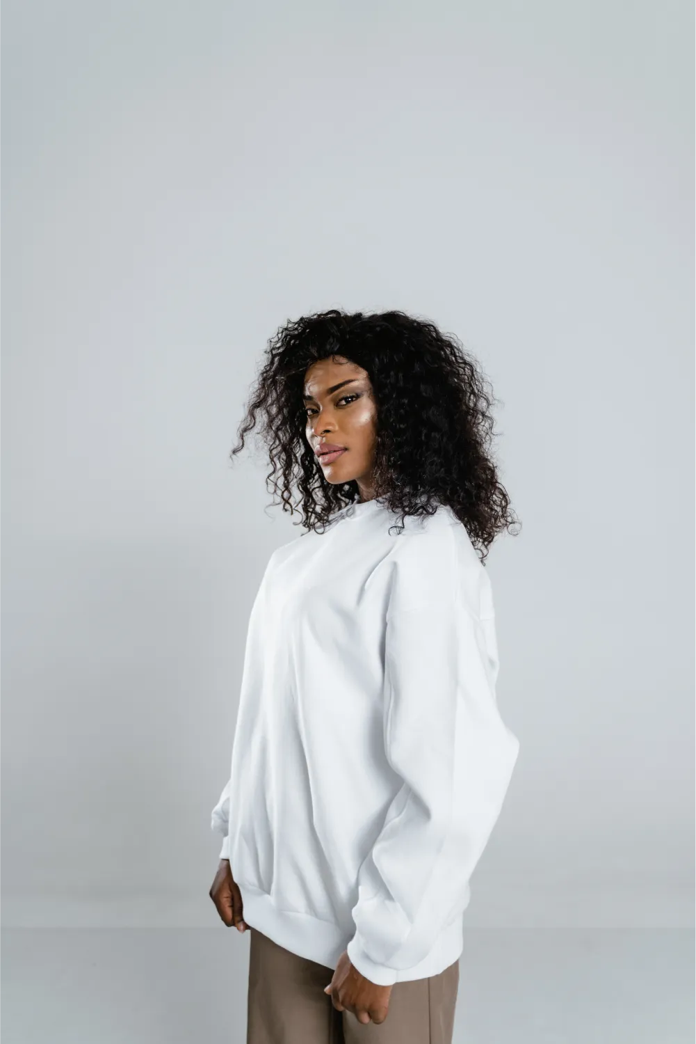 White Soft Touch Long-sleeve Sweater