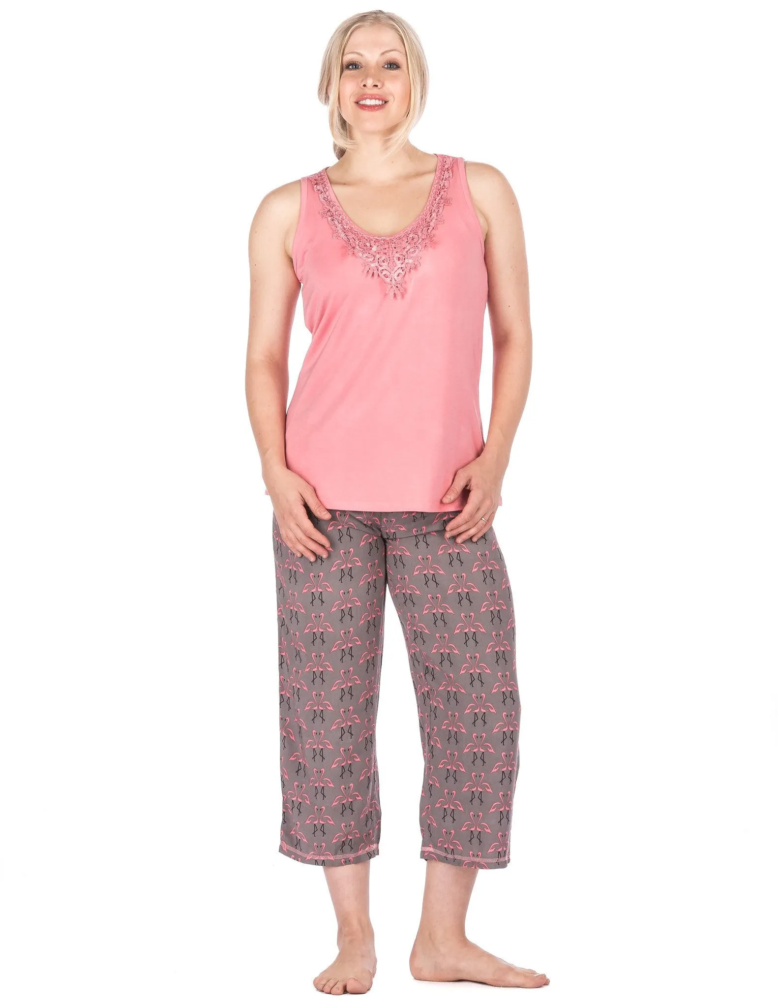 Women's Cool Breeze Woven Capri Lounge Set