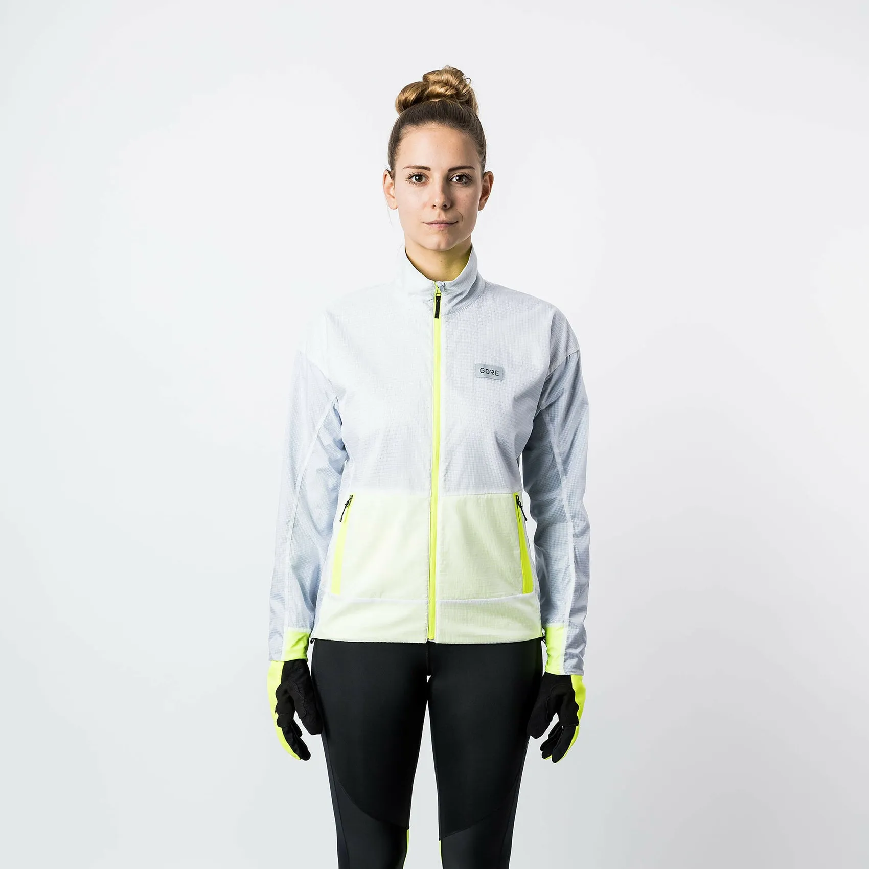 Women's Drive Jacket - White/Neon Yellow