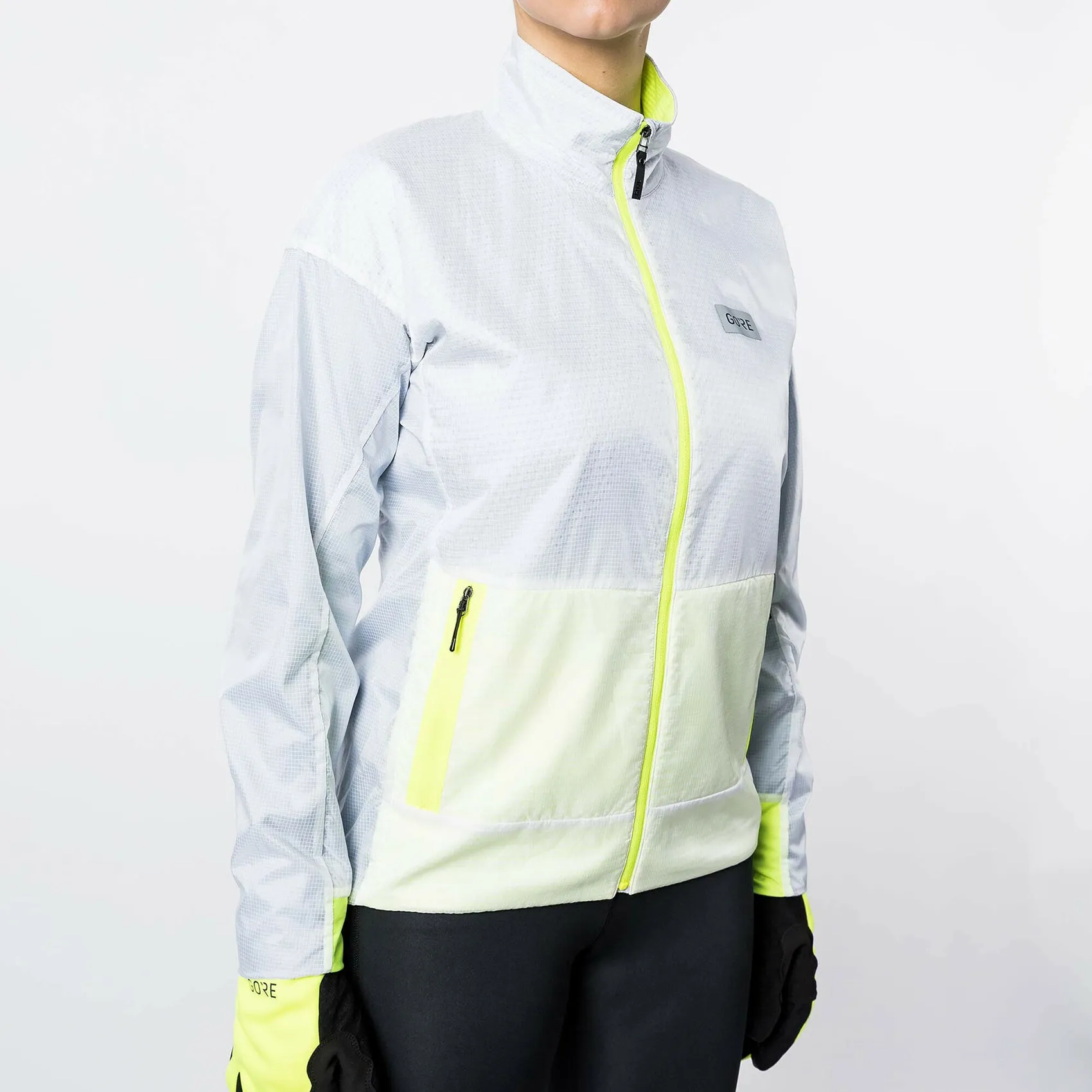 Women's Drive Jacket - White/Neon Yellow