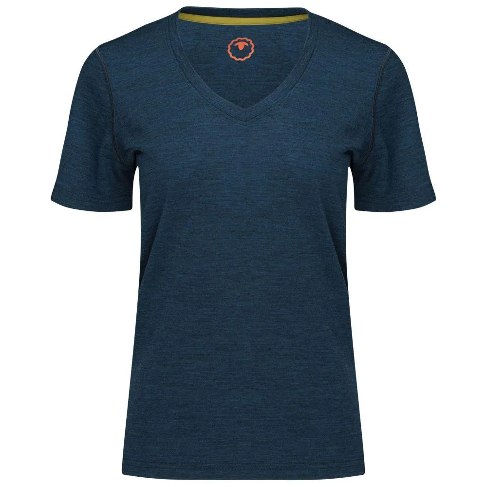 Womens Merino 150 V-Neck Tee (Petrol)