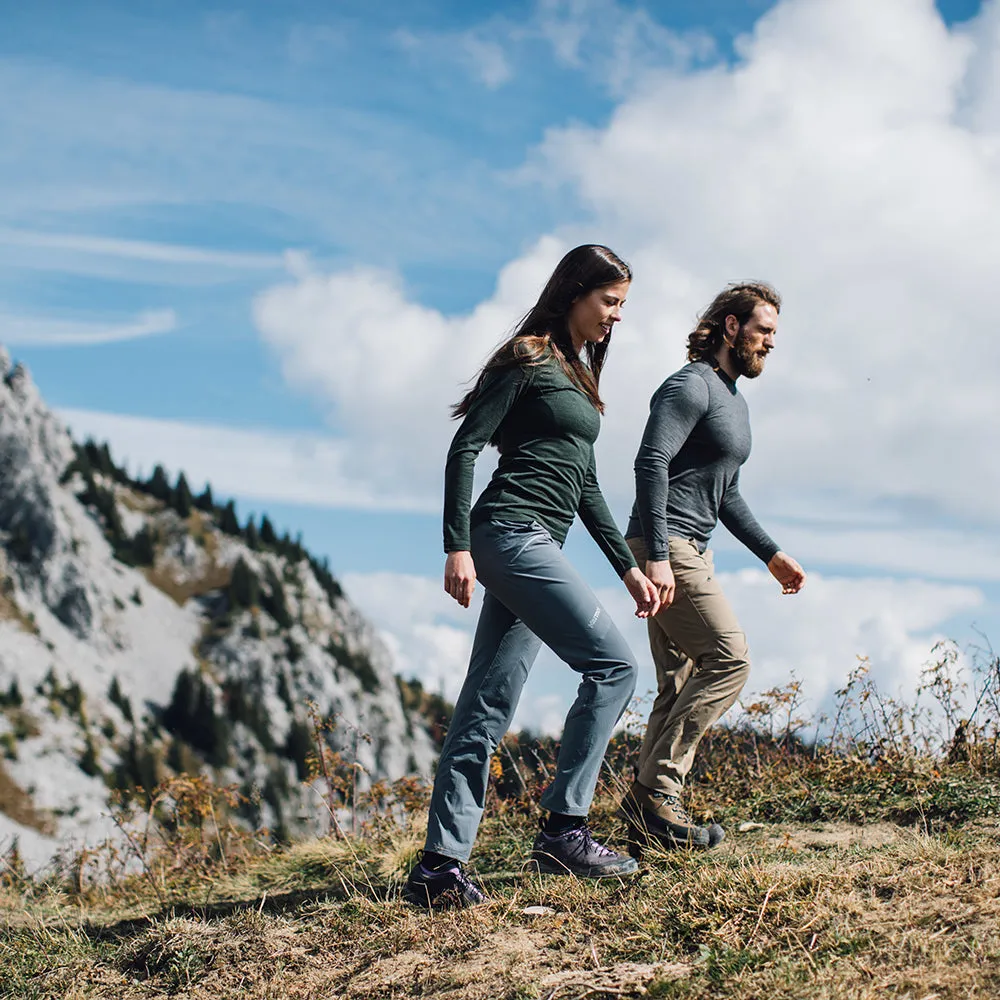 Womens Merino 180 Long Sleeve Crew (Forest)