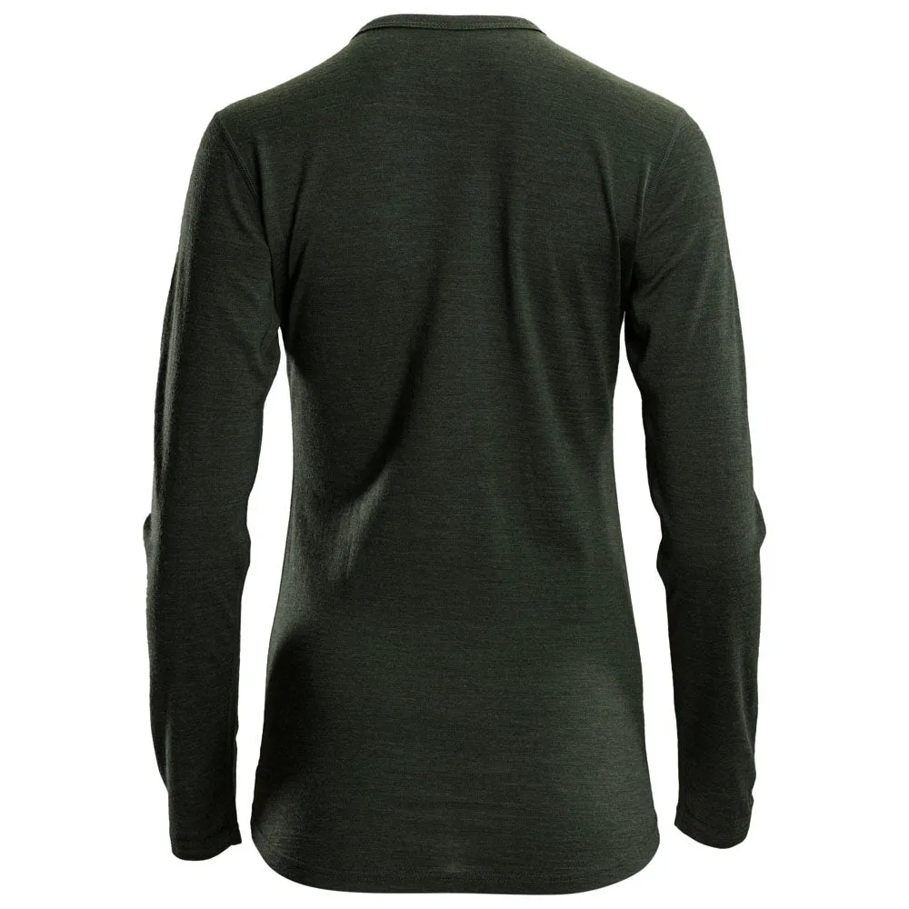 Womens Merino 180 Long Sleeve Crew (Forest)