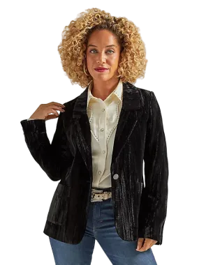 Wrangler Women's Retro Velvet Black Jackets