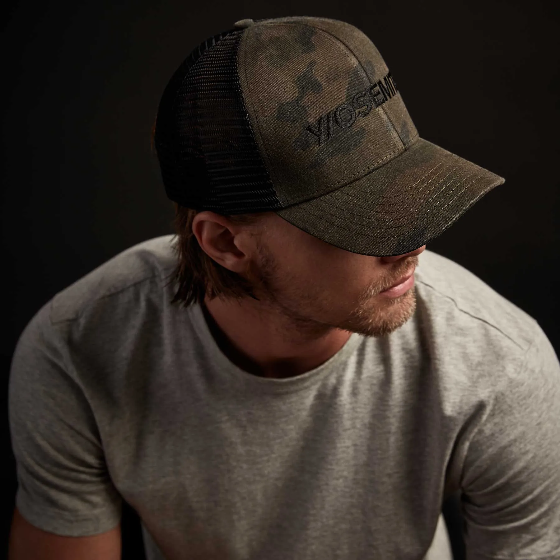 Y/OSEMITE Camo Trucker Hat - Terrain Camo