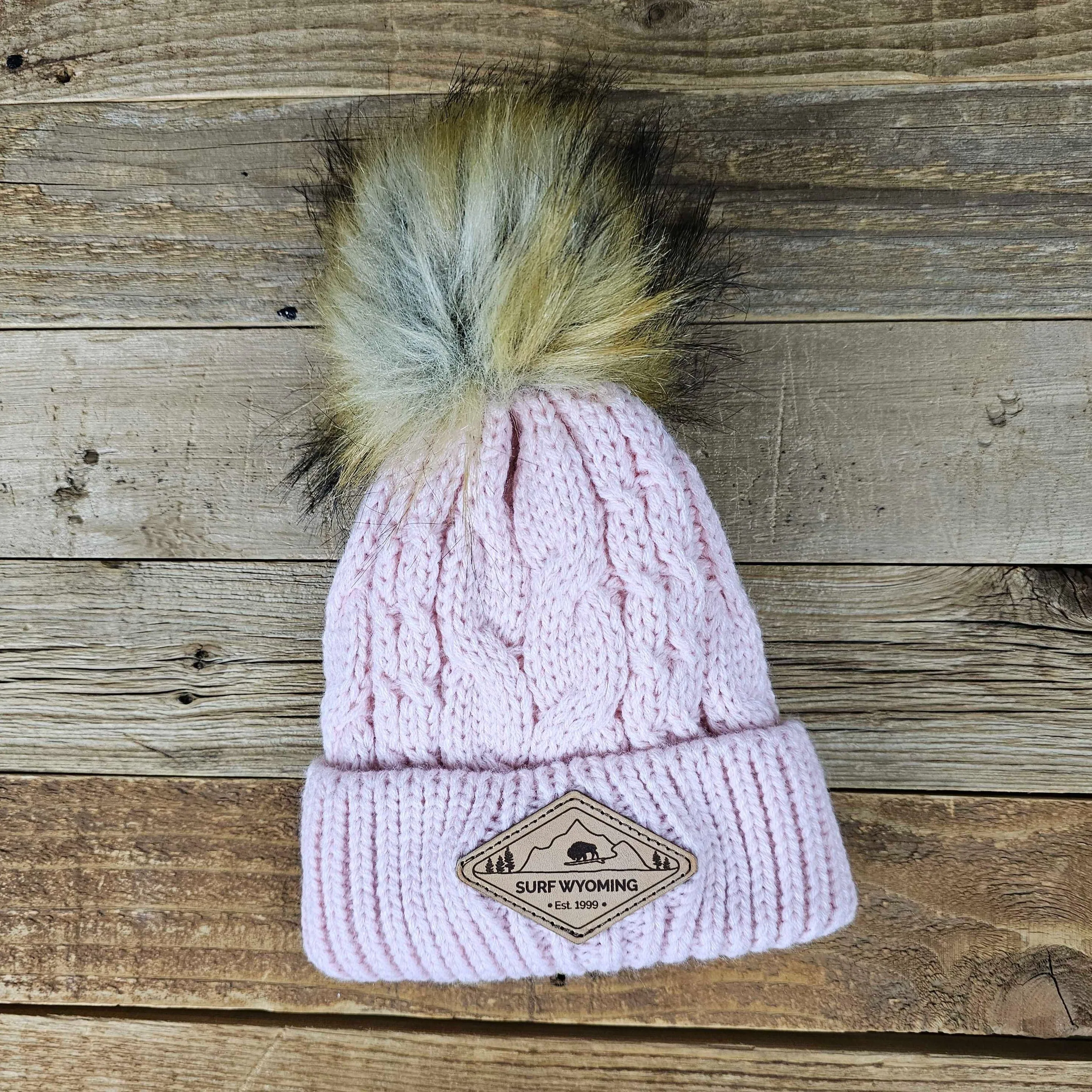 Youth Pom Beanie • Pink